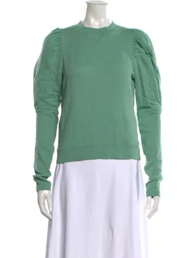 Pre-owned Ulla Johnson Crew Neck Long Sleeve Sweatshirt In Green