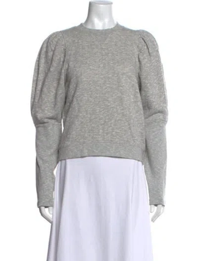 Pre-owned Ulla Johnson Crew Neck Long Sleeve Sweatshirt In Grey