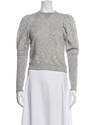 Pre-owned Ulla Johnson Crew Neck Long Sleeve Sweatshirt In Grey