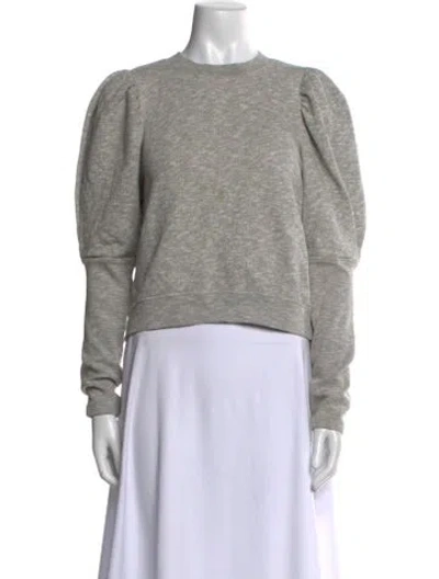Pre-owned Ulla Johnson Crew Neck Long Sleeve Sweatshirt In Grey