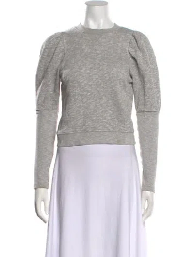 Pre-owned Ulla Johnson Crew Neck Long Sleeve Sweatshirt In Grey