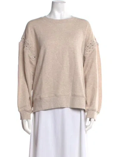 Pre-owned Ulla Johnson Crew Neck Long Sleeve Sweatshirt In Neutral