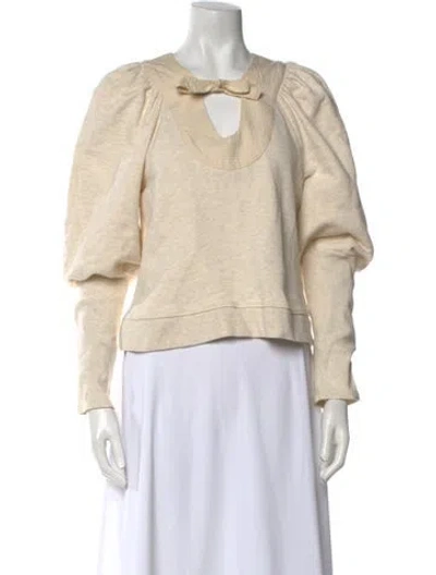 Pre-owned Ulla Johnson Crew Neck Long Sleeve Sweatshirt In Neutral