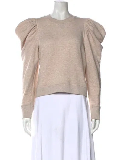 Pre-owned Ulla Johnson Crew Neck Long Sleeve Sweatshirt In Neutral