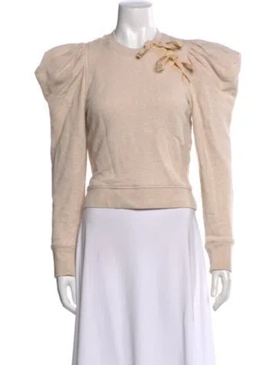 Pre-owned Ulla Johnson Crew Neck Long Sleeve Sweatshirt In Neutral