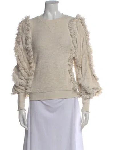 Pre-owned Ulla Johnson Crew Neck Long Sleeve Sweatshirt In Neutral