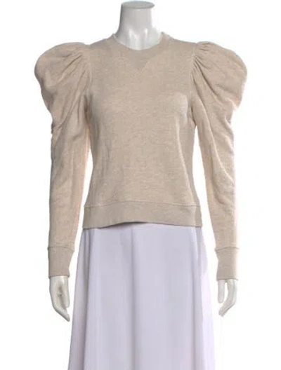 Pre-owned Ulla Johnson Crew Neck Long Sleeve Sweatshirt In Neutral