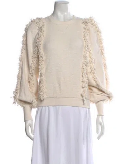 Pre-owned Ulla Johnson Crew Neck Long Sleeve Sweatshirt In Neutral