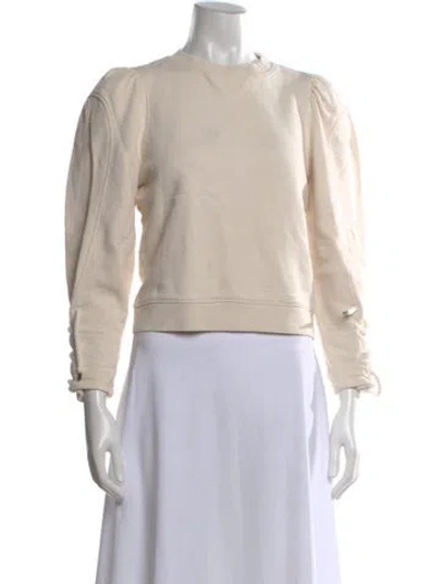 Pre-owned Ulla Johnson Crew Neck Long Sleeve Sweatshirt In Neutral