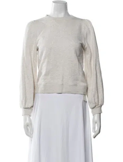 Pre-owned Ulla Johnson Crew Neck Long Sleeve Sweatshirt In Neutral