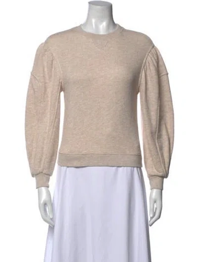 Pre-owned Ulla Johnson Crew Neck Long Sleeve Sweatshirt In Neutral