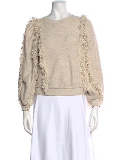 Pre-owned Ulla Johnson Crew Neck Long Sleeve Sweatshirt In Neutral