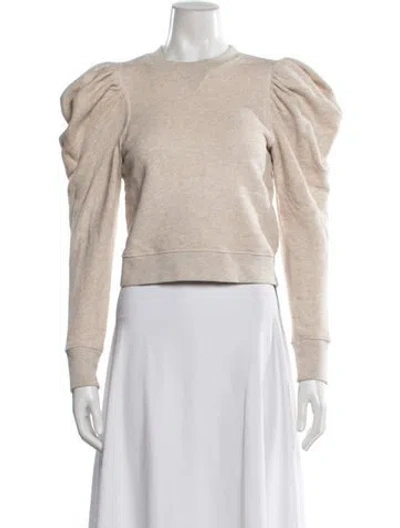 Pre-owned Ulla Johnson Crew Neck Long Sleeve Sweatshirt In Neutral