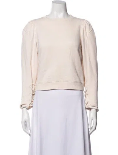 Pre-owned Ulla Johnson Crew Neck Long Sleeve Sweatshirt In Neutrals