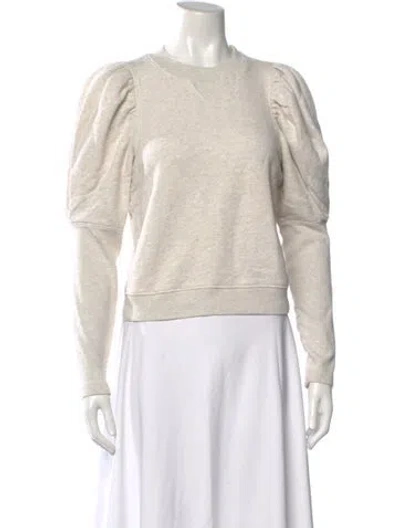 Pre-owned Ulla Johnson Crew Neck Long Sleeve Sweatshirt In Neutrals