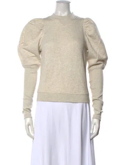 Pre-owned Ulla Johnson Crew Neck Long Sleeve Sweatshirt In Neutrals