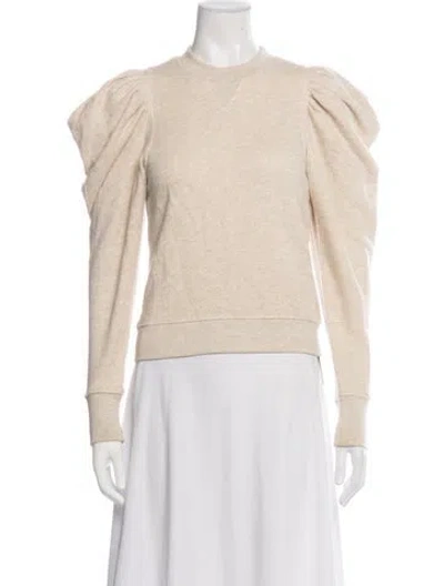 Pre-owned Ulla Johnson Crew Neck Long Sleeve Sweatshirt In Neutrals