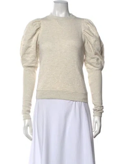 Pre-owned Ulla Johnson Crew Neck Long Sleeve Sweatshirt In Neutrals