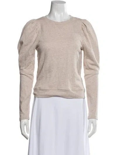 Pre-owned Ulla Johnson Crew Neck Long Sleeve Sweatshirt In Neutrals