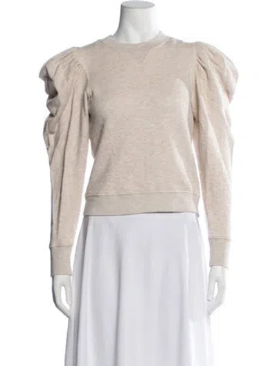 Pre-owned Ulla Johnson Crew Neck Long Sleeve Sweatshirt In Neutrals