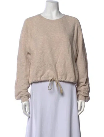 Pre-owned Ulla Johnson Crew Neck Long Sleeve Sweatshirt In Neutrals
