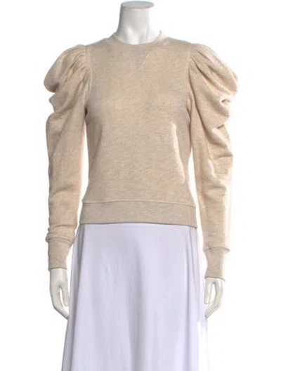 Pre-owned Ulla Johnson Crew Neck Long Sleeve Sweatshirt In Neutrals