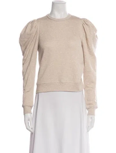 Pre-owned Ulla Johnson Crew Neck Long Sleeve Sweatshirt In Neutrals