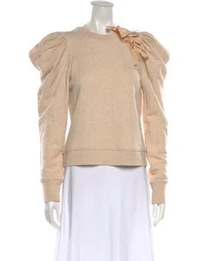 Pre-owned Ulla Johnson Crew Neck Long Sleeve Sweatshirt In Neutrals