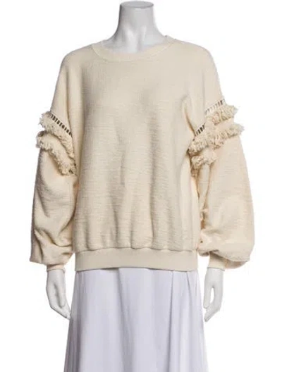Pre-owned Ulla Johnson Crew Neck Long Sleeve Sweatshirt In Neutrals
