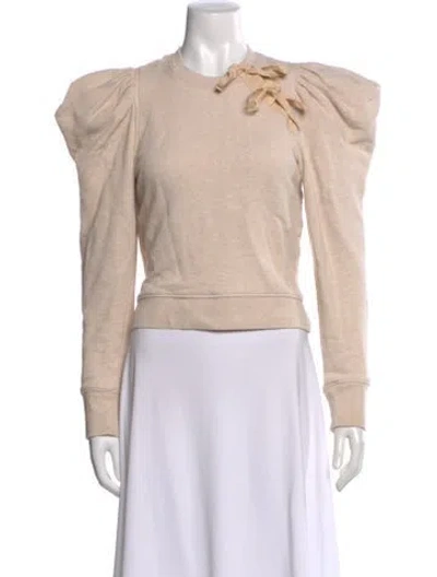 Pre-owned Ulla Johnson Crew Neck Long Sleeve Sweatshirt In Neutrals