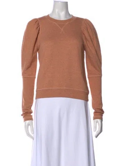 Pre-owned Ulla Johnson Crew Neck Long Sleeve Sweatshirt In Pink