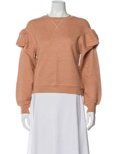 Pre-owned Ulla Johnson Crew Neck Long Sleeve Sweatshirt In Pink