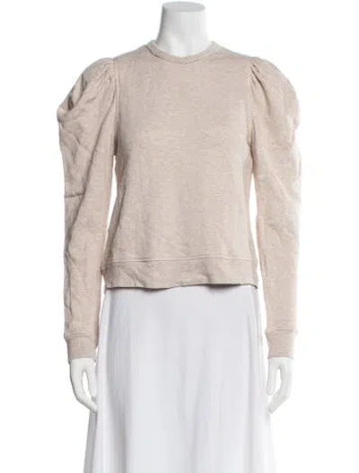 Pre-owned Ulla Johnson Crew Neck Long Sleeve Sweatshirt In Pink