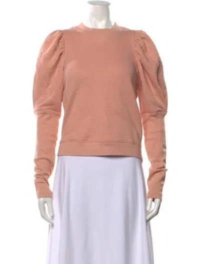 Pre-owned Ulla Johnson Crew Neck Long Sleeve Sweatshirt In Pink