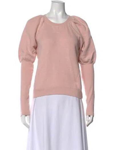 Pre-owned Ulla Johnson Crew Neck Long Sleeve Sweatshirt In Pink