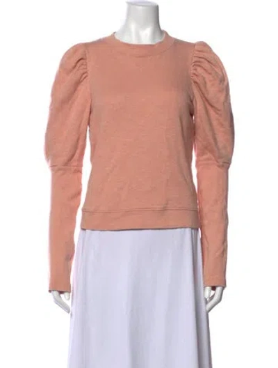 Pre-owned Ulla Johnson Crew Neck Long Sleeve Sweatshirt In Pink