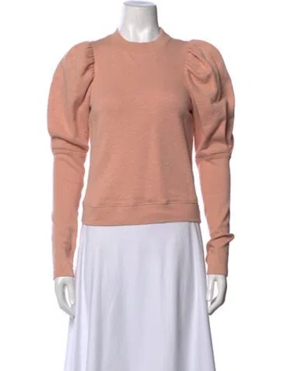 Pre-owned Ulla Johnson Crew Neck Long Sleeve Sweatshirt In Pink