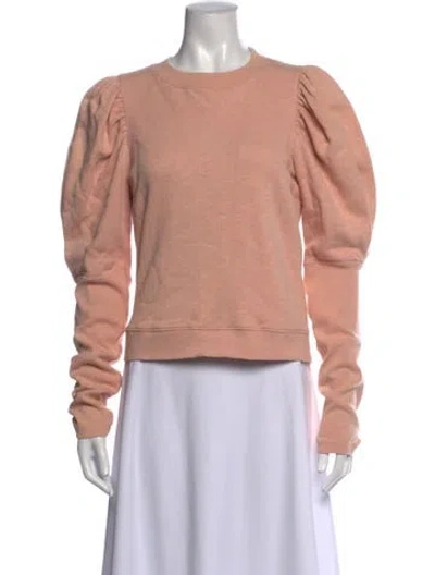 Pre-owned Ulla Johnson Crew Neck Long Sleeve Sweatshirt In Pink