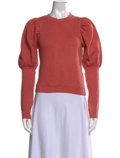 Pre-owned Ulla Johnson Crew Neck Long Sleeve Sweatshirt In Pink