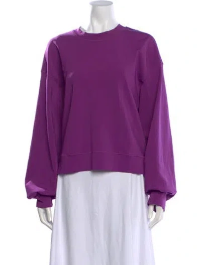 Pre-owned Ulla Johnson Crew Neck Long Sleeve Sweatshirt In Purple