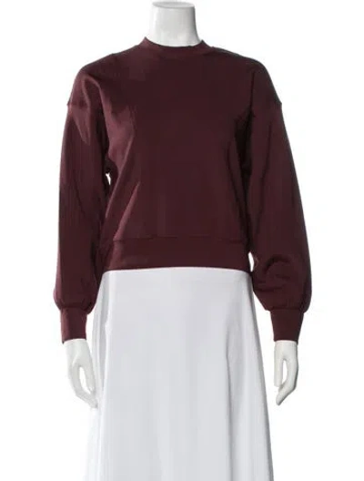 Pre-owned Ulla Johnson Crew Neck Long Sleeve Sweatshirt W/ Tags In Burgundy
