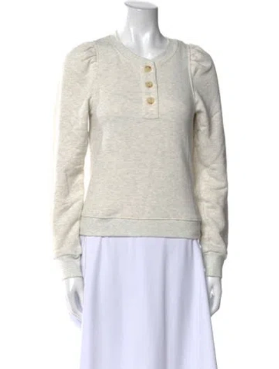 Pre-owned Ulla Johnson Crew Neck Long Sleeve Sweatshirt W/ Tags In Neutral