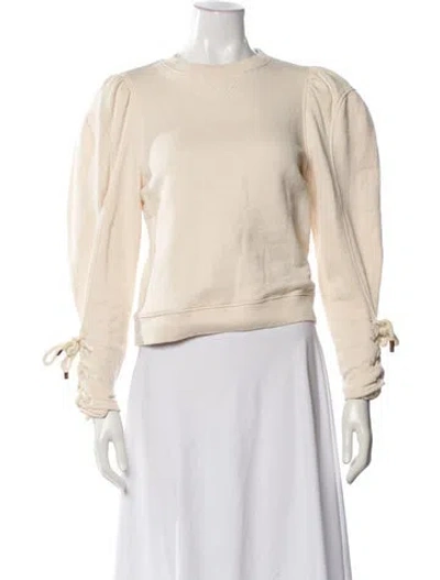 Pre-owned Ulla Johnson Crew Neck Long Sleeve Sweatshirt In Yellow