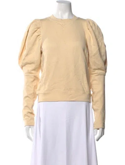 Pre-owned Ulla Johnson Crew Neck Long Sleeve Sweatshirt In Yellow