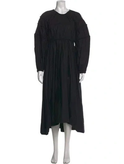 Pre-owned Ulla Johnson Crew Neck Midi Length Dress W/ Tags In Black