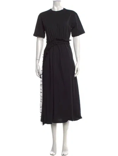 Pre-owned Ulla Johnson Crew Neck Midi Length Dress W/ Tags In Black