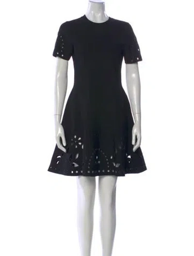 Pre-owned Ulla Johnson Crew Neck Mini Dress In Black