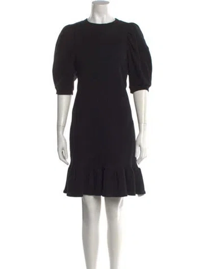 Pre-owned Ulla Johnson Crew Neck Mini Dress In Black