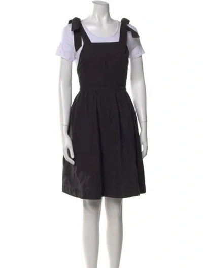 Pre-owned Ulla Johnson Crew Neck Mini Dress In Black