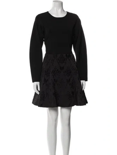 Pre-owned Ulla Johnson Crew Neck Mini Dress In Blue